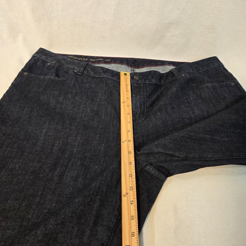 TALBOTS W-Signature Slim/Ankle Zip Dark Blue Jeans Plus Size 24W New NO Tags! - Picture 14 of 16